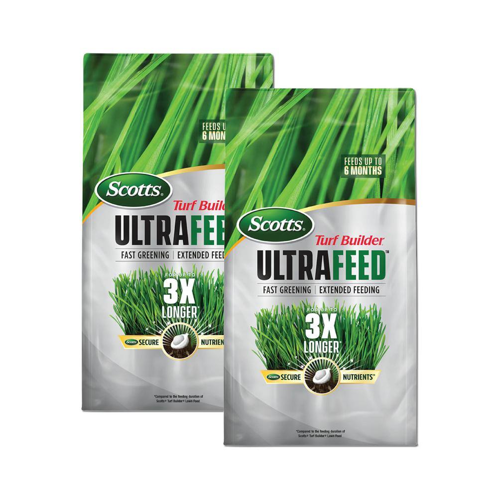 Scotts Turf Builder UltraFeed 20 lbs. Covers Up to 8889 sq. ft. Long-Lasting Fertilizer Feeds Grass Up to 6 Months (2-Pack) VB02159