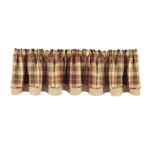 Park Designs Red Saffron Layer Valance 72 x27 x27 l