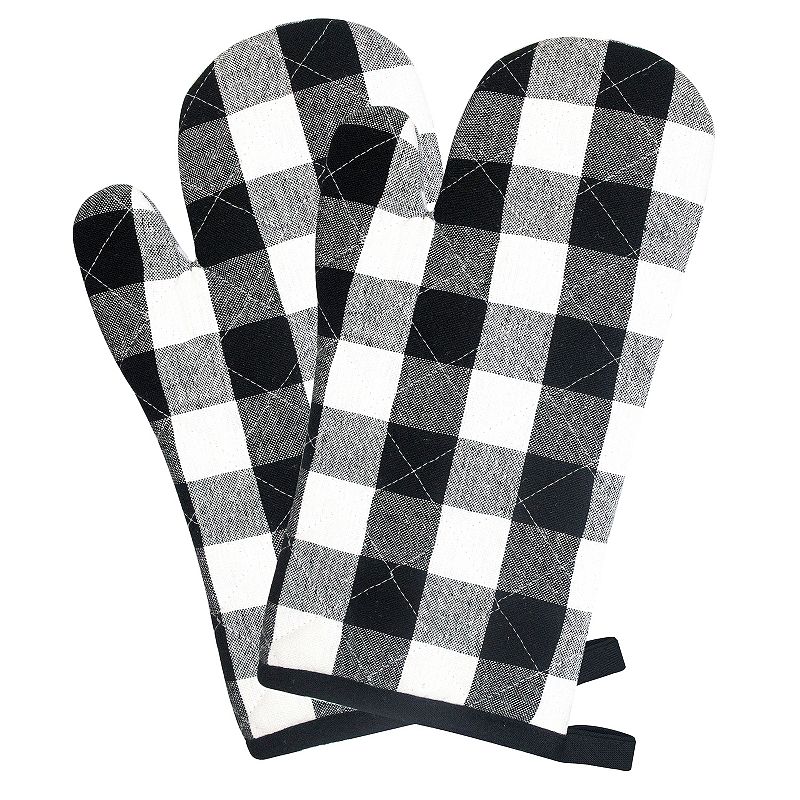 Popular Bath Gingham Check Oven Mitt 2-pk.