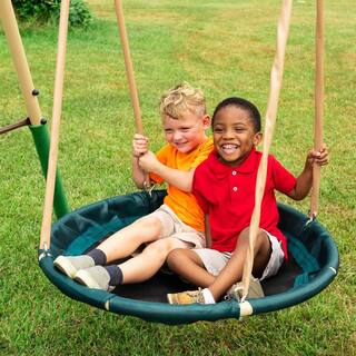 XDP Recreation Deerfield 10-Child Capacity Kids Swing Set with Outdoor Playground XDP-96665