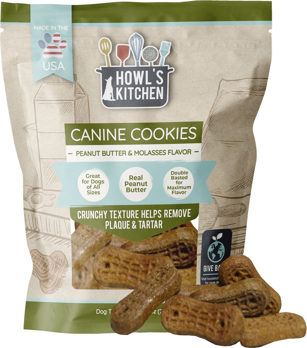 Howl's Kitchen Canine Cookies Peanut Butter and Molasses Flavor Dog Treats