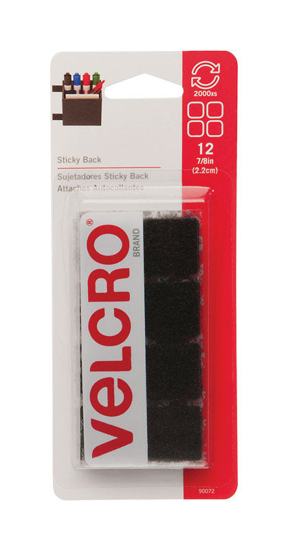 VELCRO SQ BLK 7/8