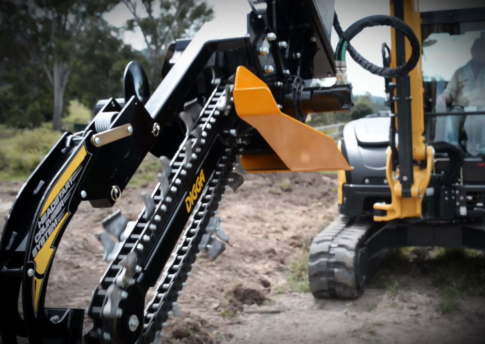 Digga North America Bigfoot XD Trencher High Flow 60 (Skid Steers， Backhoes and Mini Excavators Up To 8T) ;