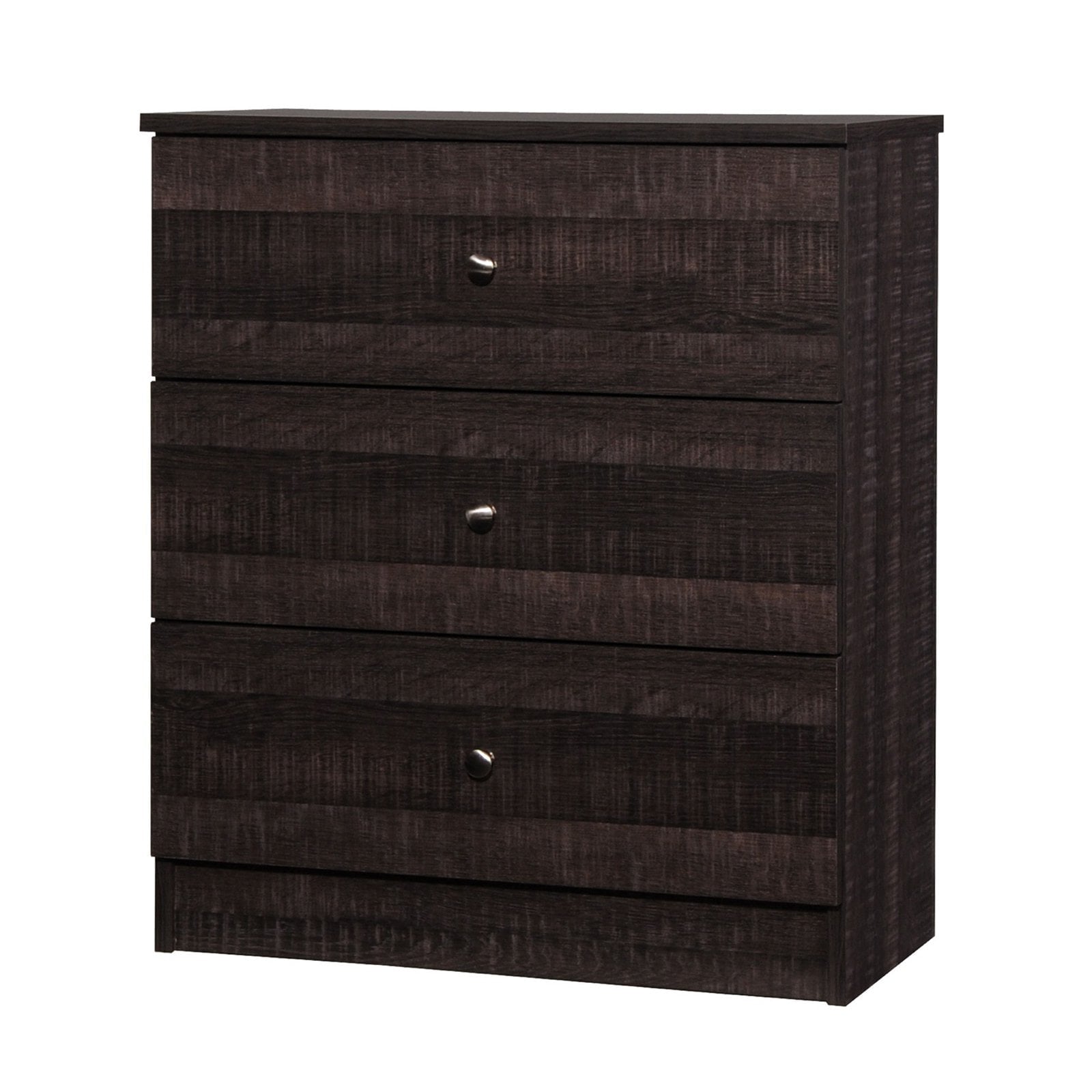 Baxton Studio Decon Modern and  Espresso Brown Wood 3-Drawer Storage Chest