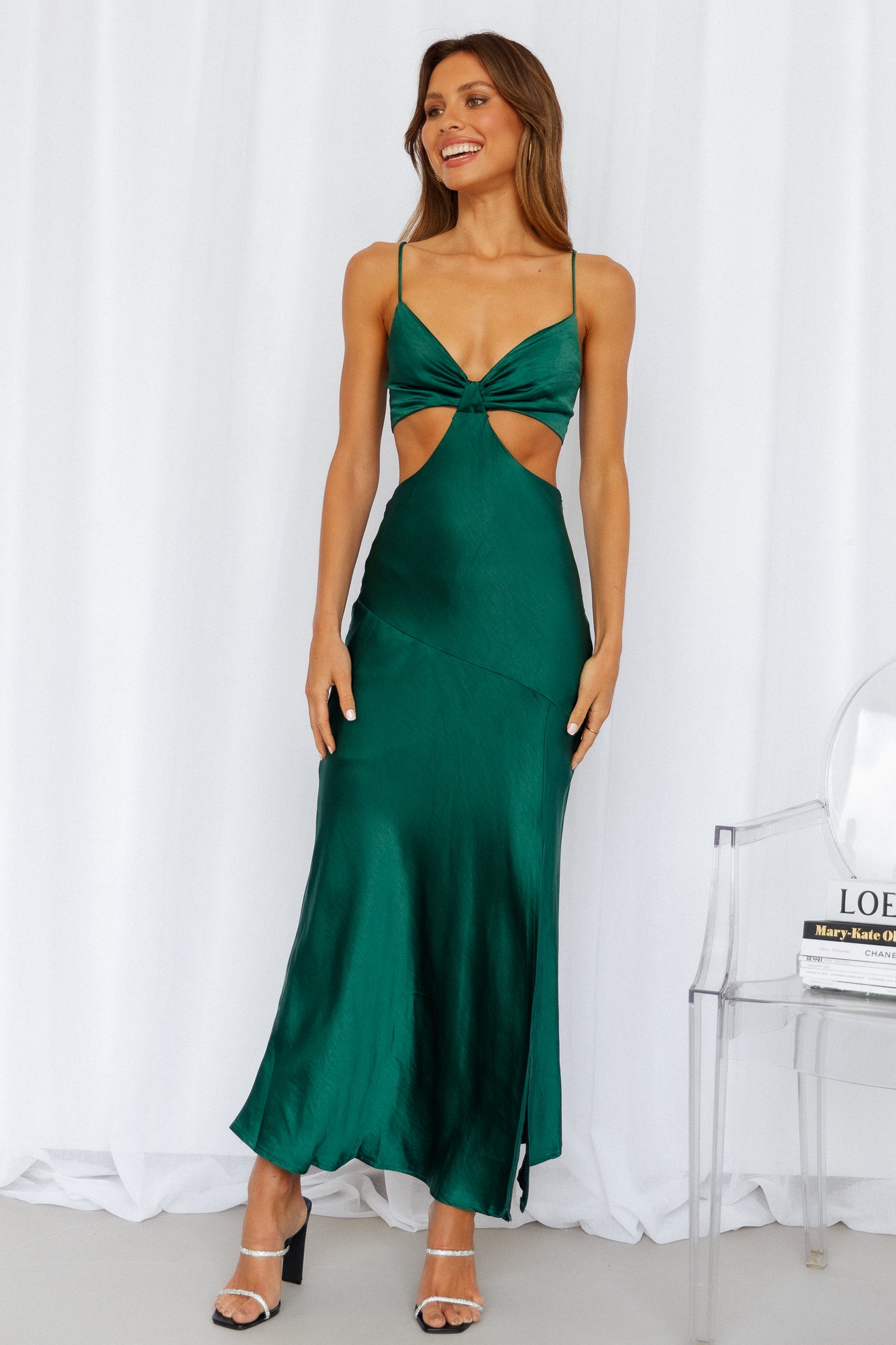 Smile For The Camera Midi Dress Green