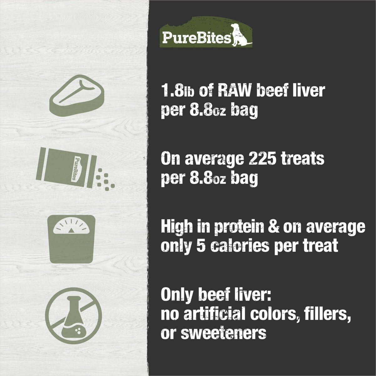 PureBites Beef Liver Freeze-Dried Raw Dog Treats