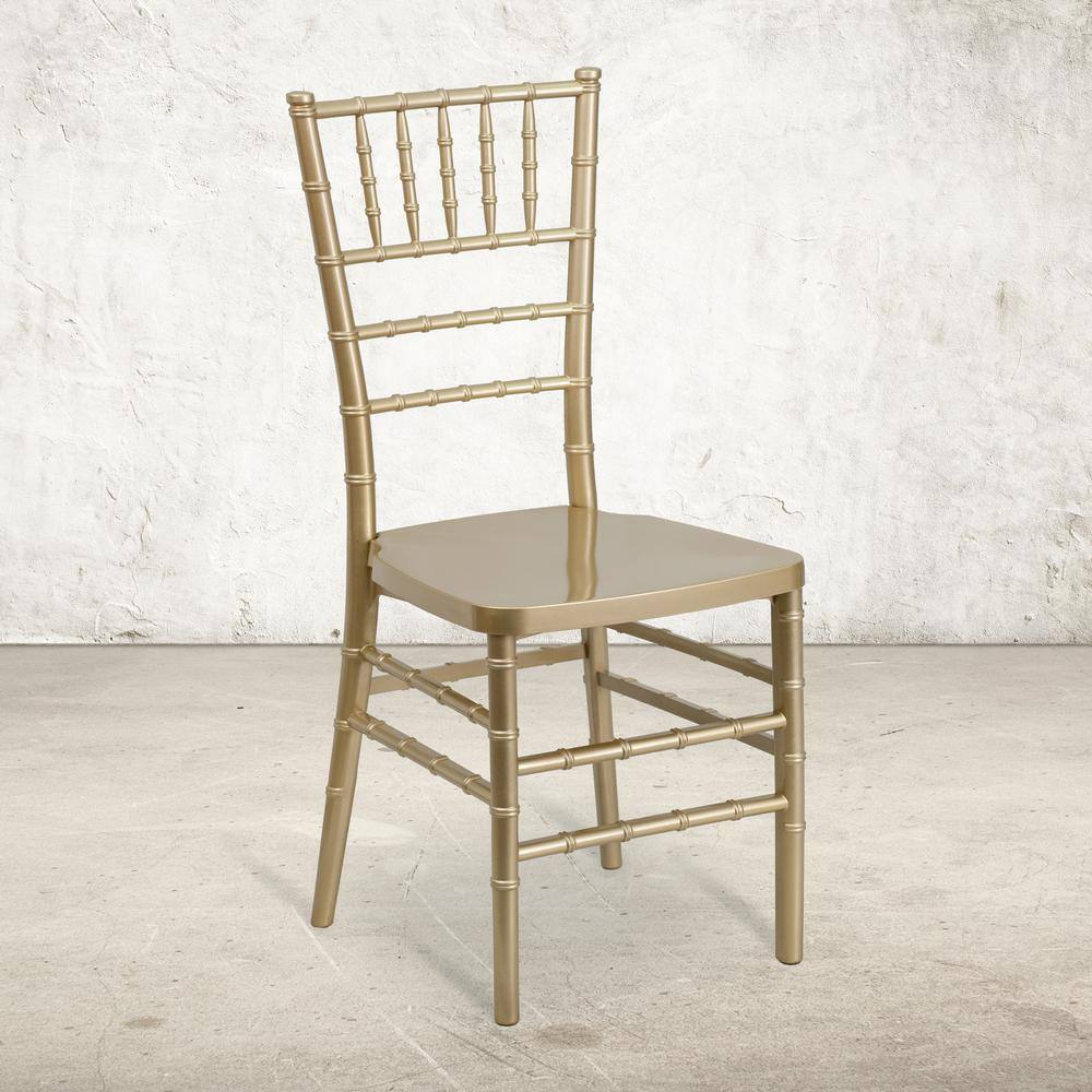 Flash Furniture Hercules Premium Series Gold Resin Stacking Chiavari Chair LEGOLD