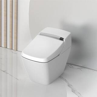 VOVO Stylement Tankless Smart One Piece Bidet Toilet Square in White Auto Flush Heated Seat PB-101S