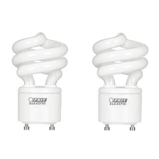 Feit Electric 60-Watt Equivalent T3 Spiral Non-Dimmable GU24 Base Compact Fluorescent CFL Light Bulb Soft White 2700K (2-Pack) BPESL13TGU242HDRP