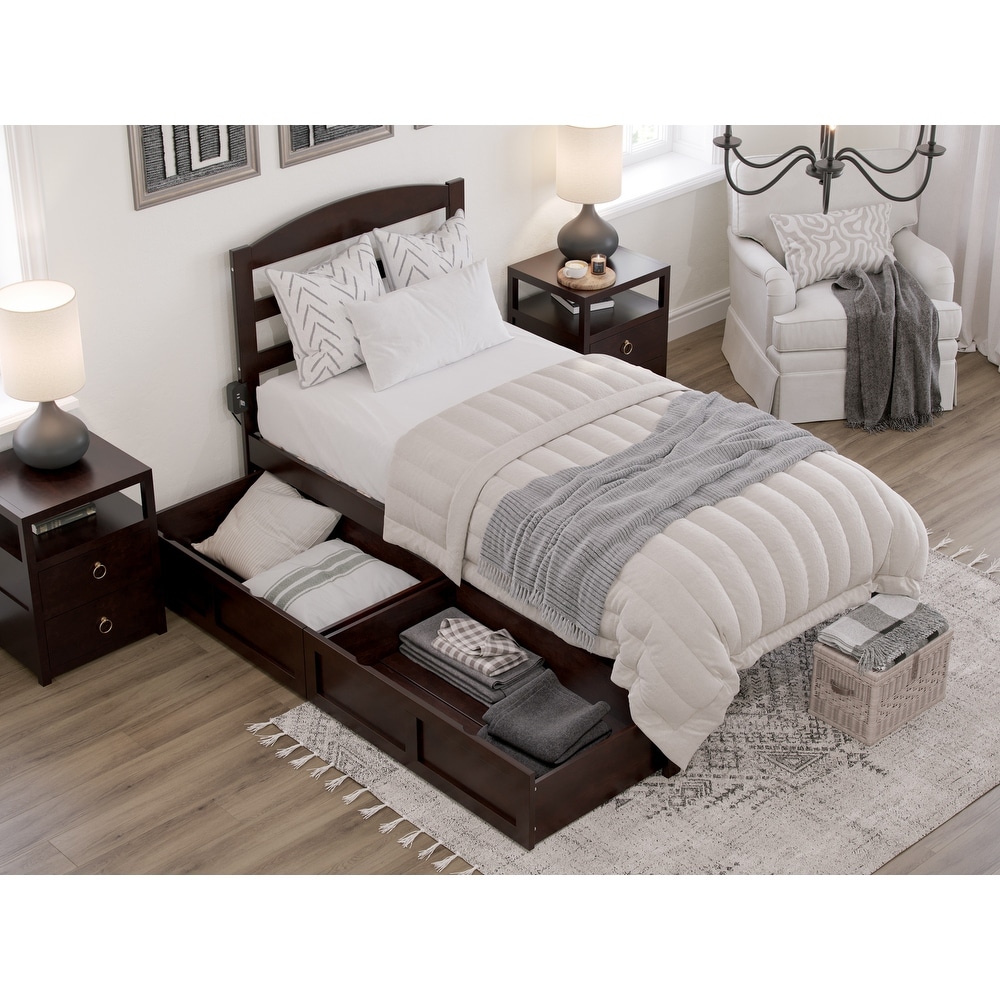 Warren Platform Bed with 2 Storage Drawers