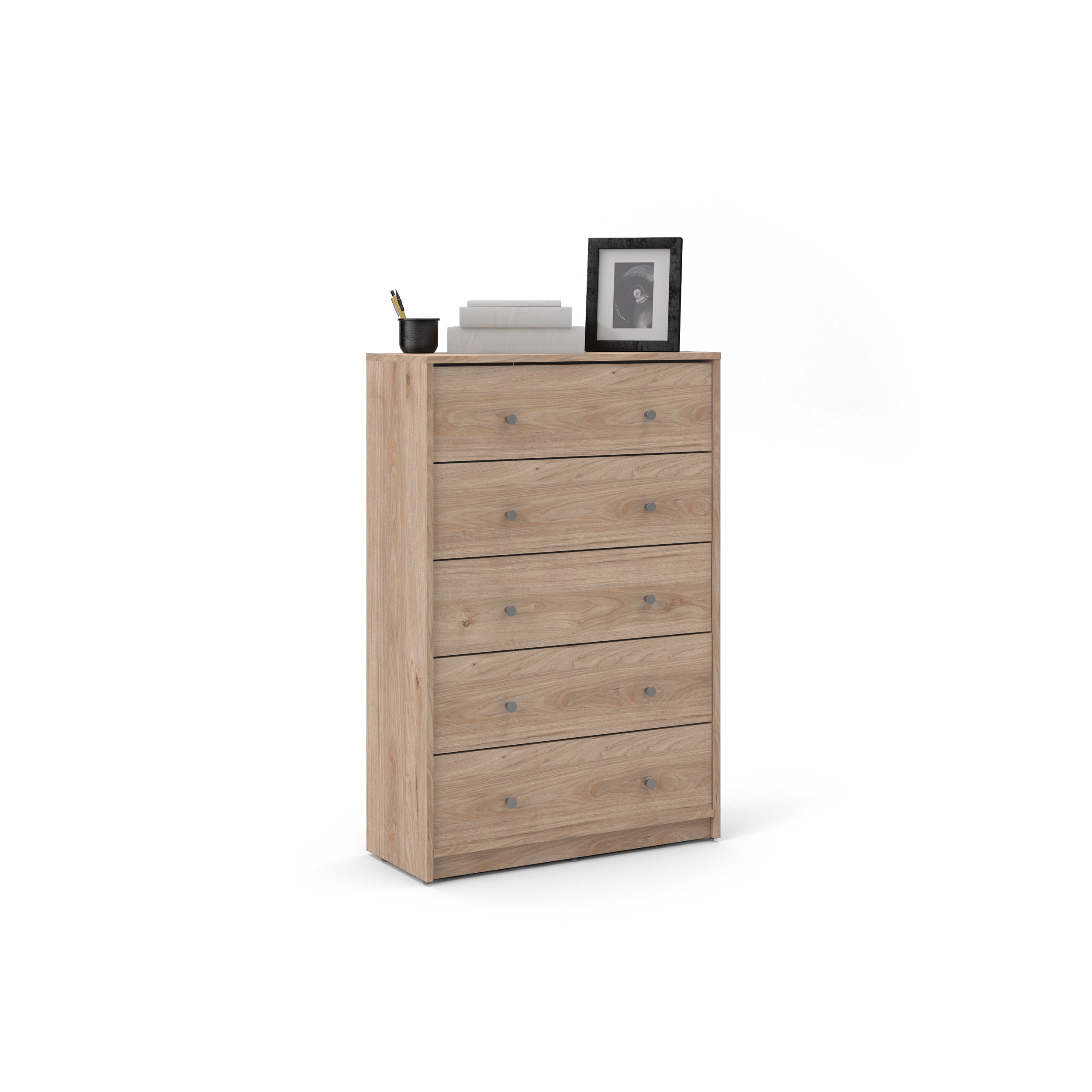 Studio 5 Drawer Chest, Jackson Hickory