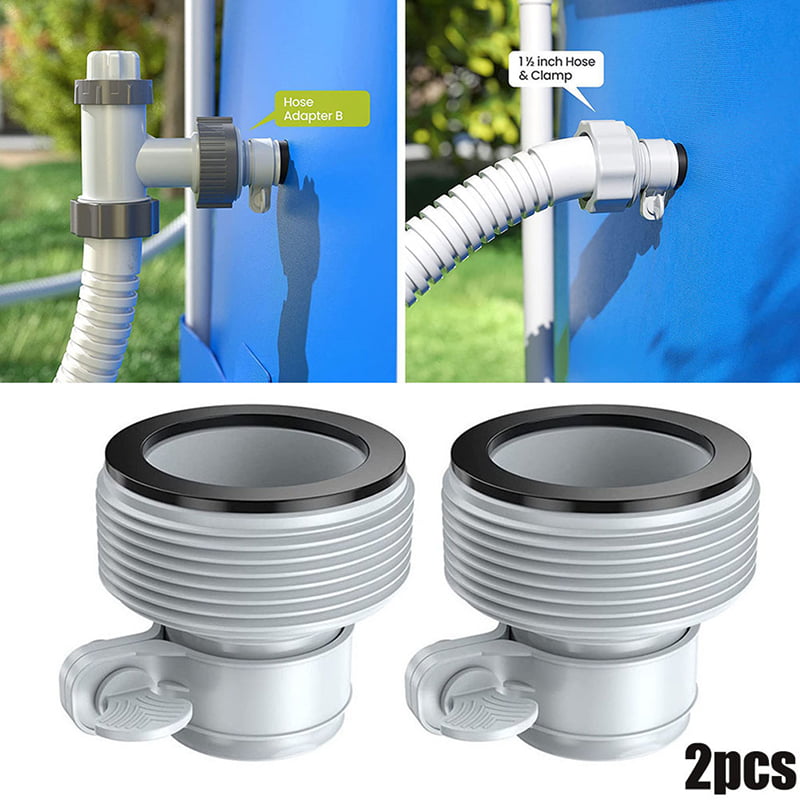 2pcs Pool Hose Conversion Adapter for Filter Pumps Saltwater System Parts