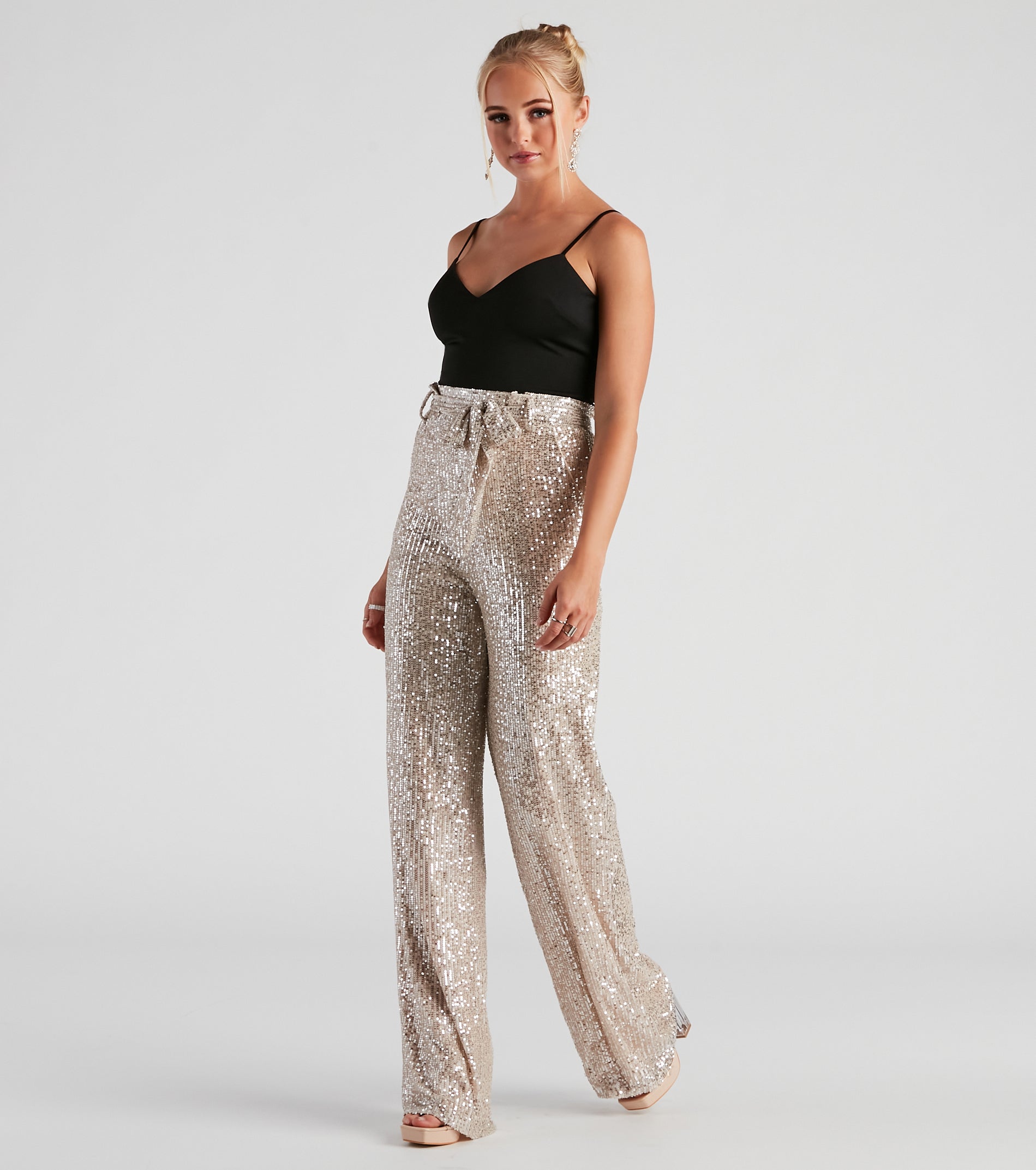 Step Up The Sparkle Sequin Jumpsuit