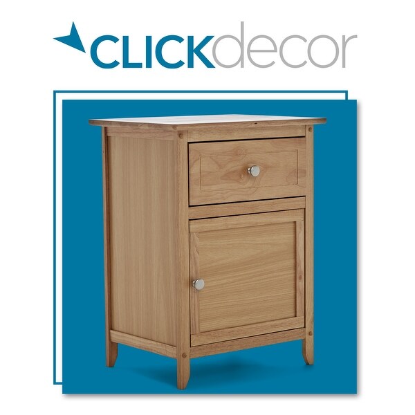 ClickDecor Alcott Side Table with Single Drawer and Storage Cabinet