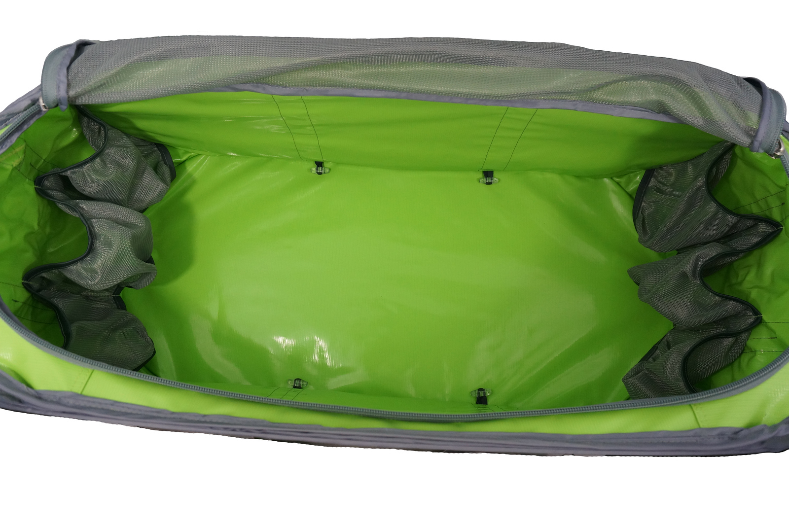 K-Cliffs Trunk Organizer Heavy Duty Cargo Bag Large Tarpaulin Gym Duffel Laundry Bag Closet Organizer Bag Market Grocery Bag Beach Picnic Tote Bag Fit Truck SUV and Car Lime Green / Silver