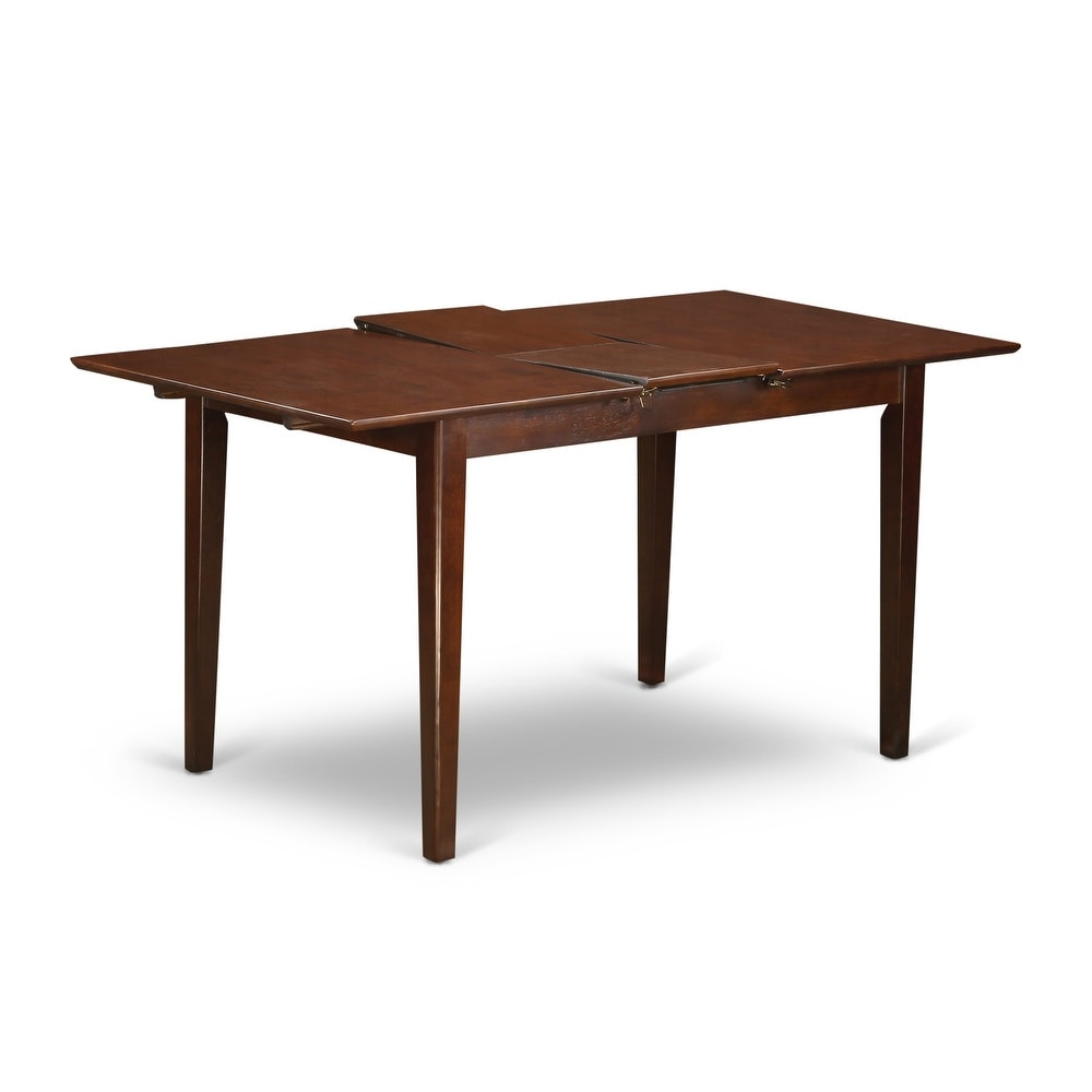 East West Furniture Picasso Dining Table   a Rectangle Wooden Table Top with Butterfly Leaf  (Finish Option)