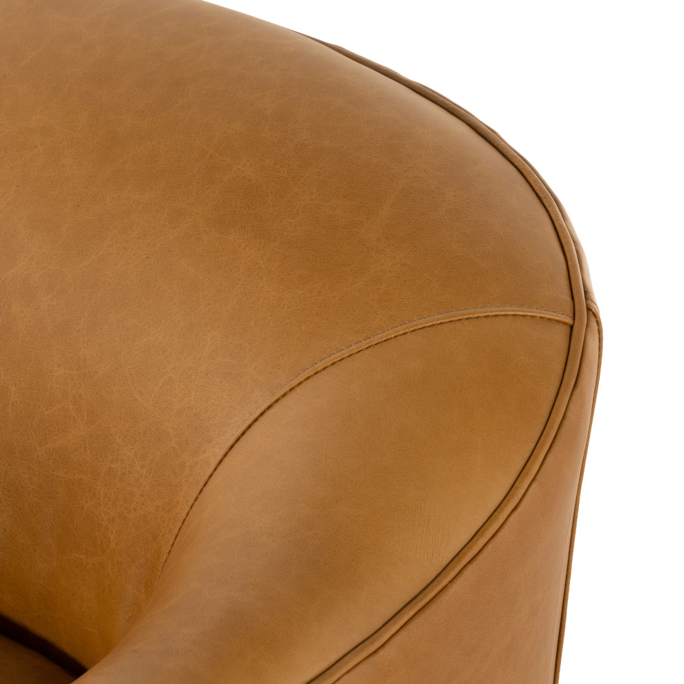 Quinton Swivel Chair Ontario Camel   Contemporary   Armchairs And Accent Chairs   by Four Hands  Houzz