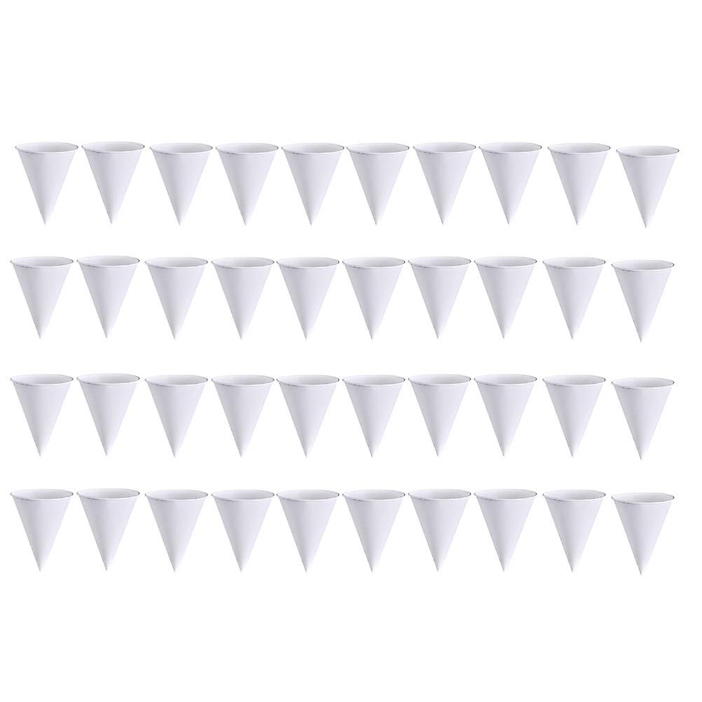 200pcs Unique Cone Shape Cup Airport Paper Drinking Cup Beverage Paper Holder