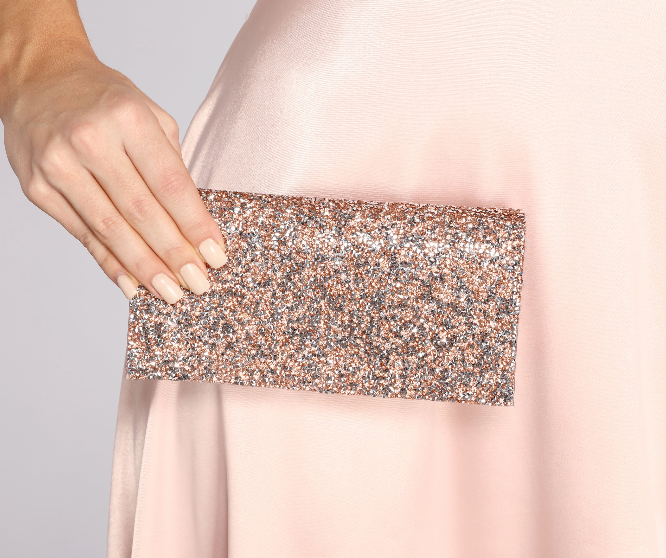 Pop The Rosé Beaded Clutch