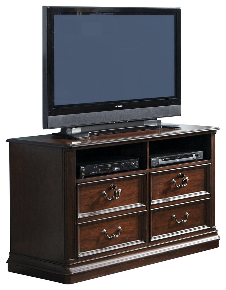 Emma Mason Signature Brando Marin Jr Executive Media Lateral File in Cognac   Traditional   Entertainment Centers And Tv Stands   by Emma Mason  Houzz