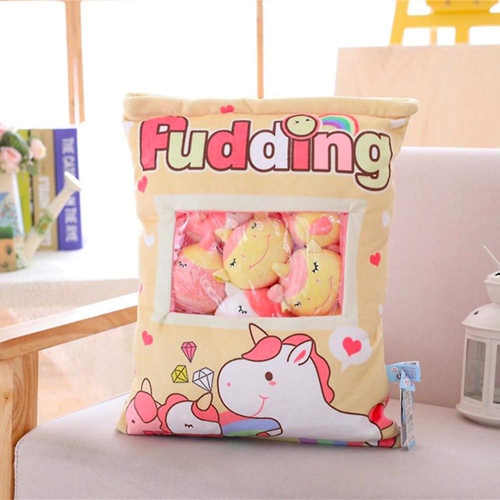 Cute Bag Of Cherry Unicorn Plush Toy Soft Throw Pillow Stuffed Animal Toys Creative Gifts Room Decor