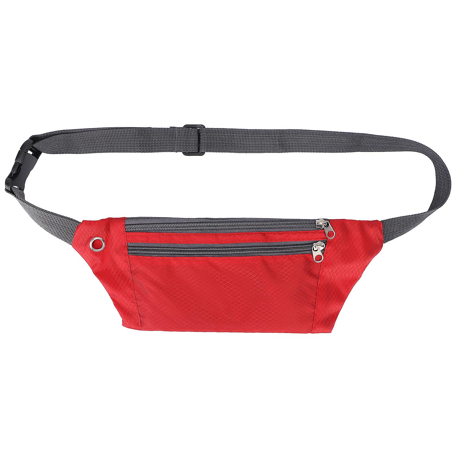 Running Belt Waterproof Outdoor Running Pouch Pack For Women Men Holder Cell Phone Money Keys Red