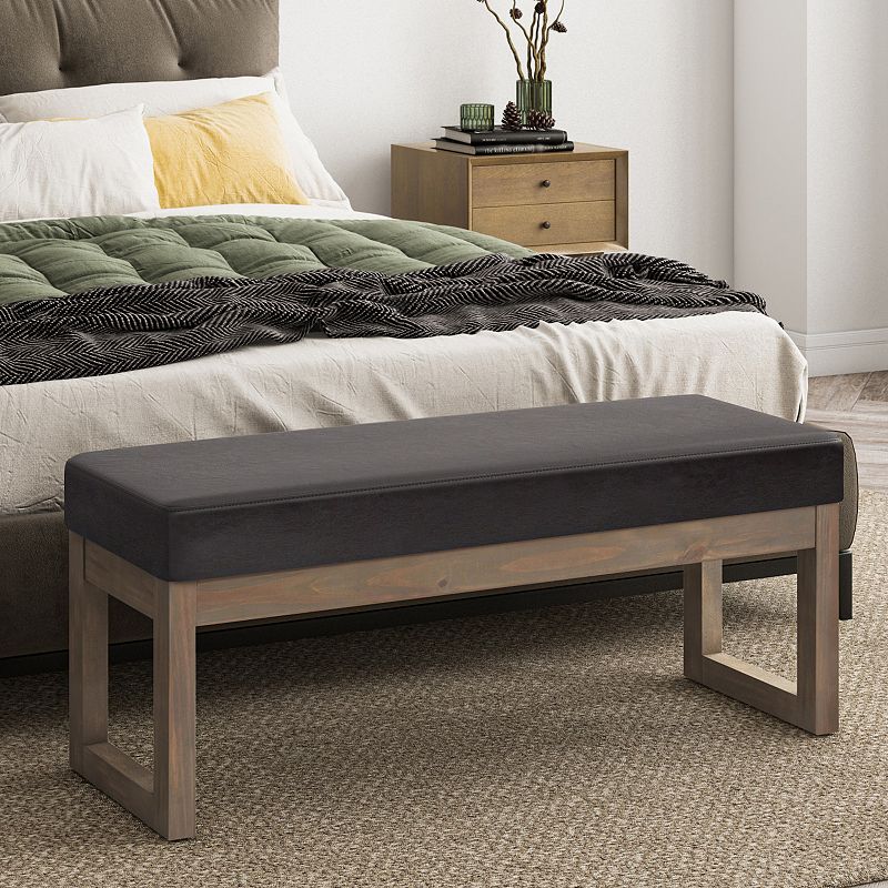 Simpli Home Milltown Ottoman Bench