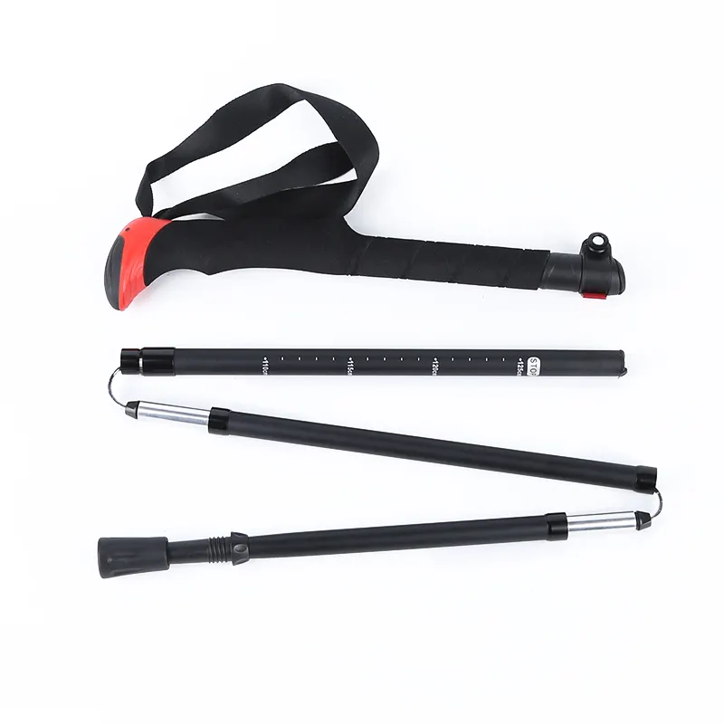 Factory Supply New Hot Selling Camping Hiking 5 Sections Folding Walking Stick for Outdoor