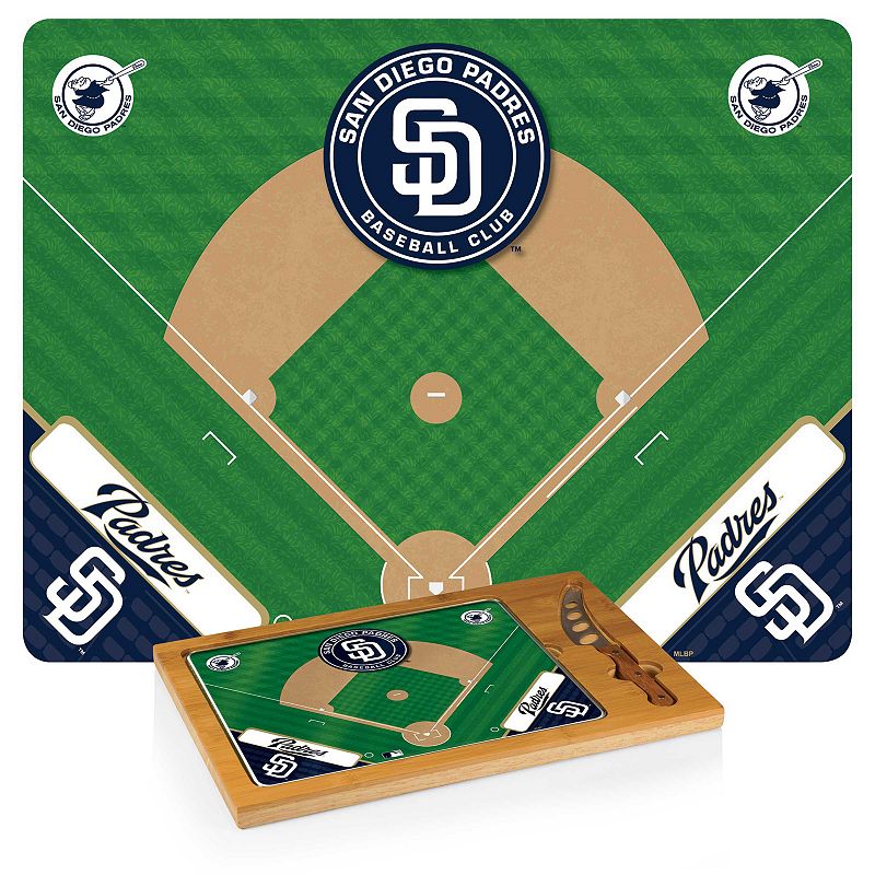 Picnic Time San Diego Padres Icon Rectangular Cutting Board Gift Set