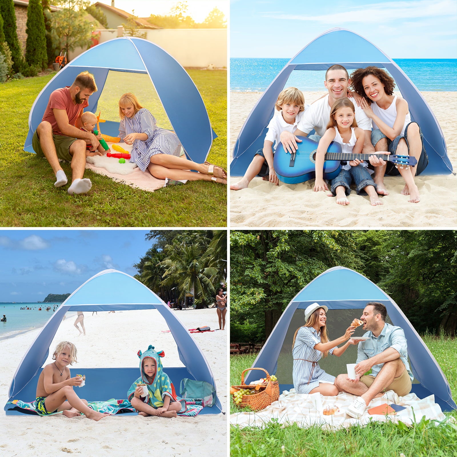 Ktaxon Summer Pop Up Beach Tent 2-3 Person Fishing Sun Shelter Tent