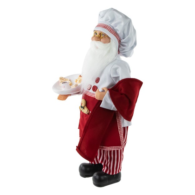 Chef Santa With Cookies And Napkin Christmas Figure