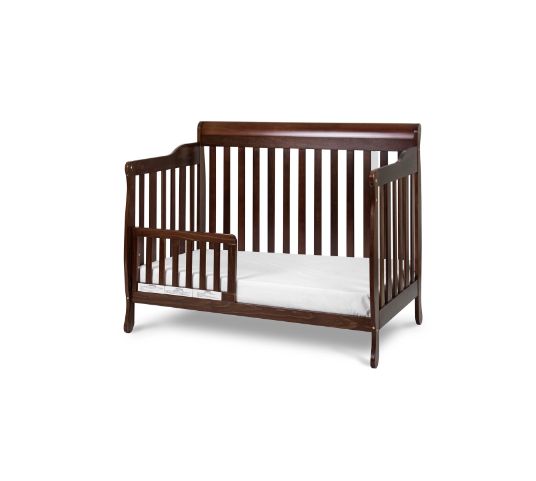 AFG Athena Alice 3 in 1 Convertible Crib with Toddler Rail - Espresso