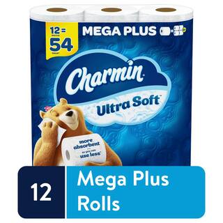 Charmin Ultra-Soft Toilet Paper Rolls (275-Sheets Per Roll) (12-Mega Plus Rolls) 003077201600