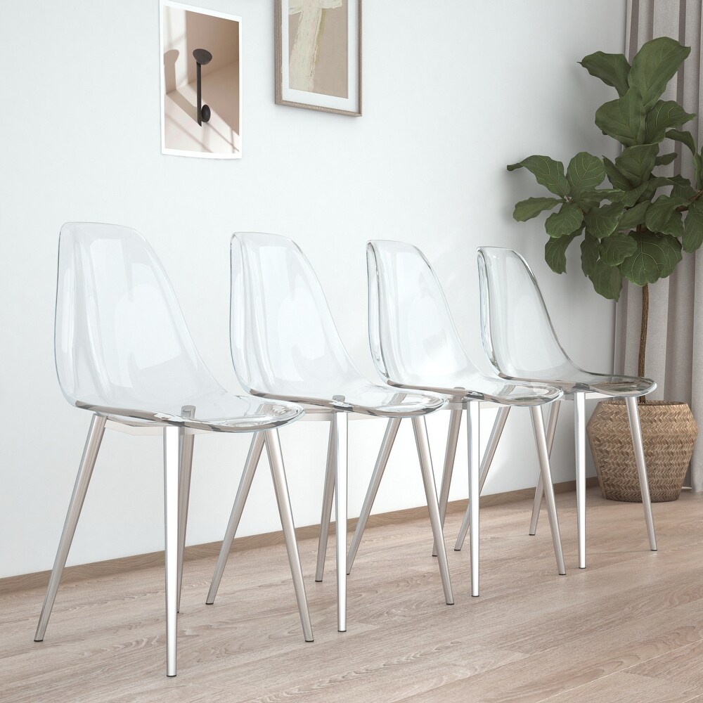 Modern simple transparent dining chair