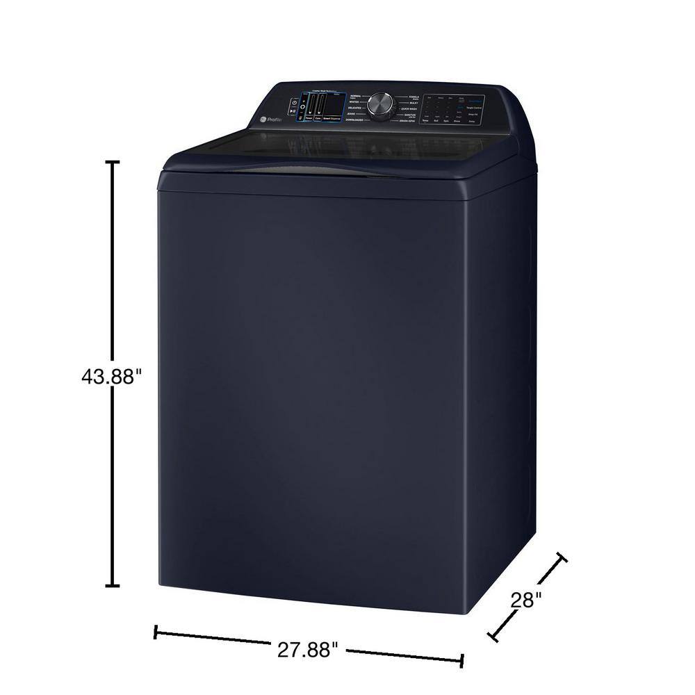 GE Profile Profile 5.4 cu. ft. High-Efficiency Smart Top Load Washer with Built-in Alexa Voice Assistant in Sapphire Blue PTW900BPTRS