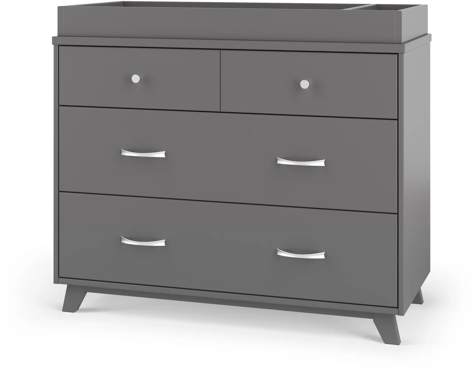 Soho Cool Gray 3 Drawer Dresser with Changing Table Top