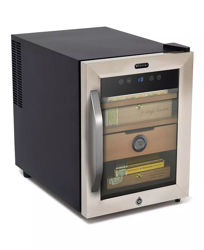 Whynter 1.2 cu. ft. Stainless Steel Digital Control and Display Cigar Humidor