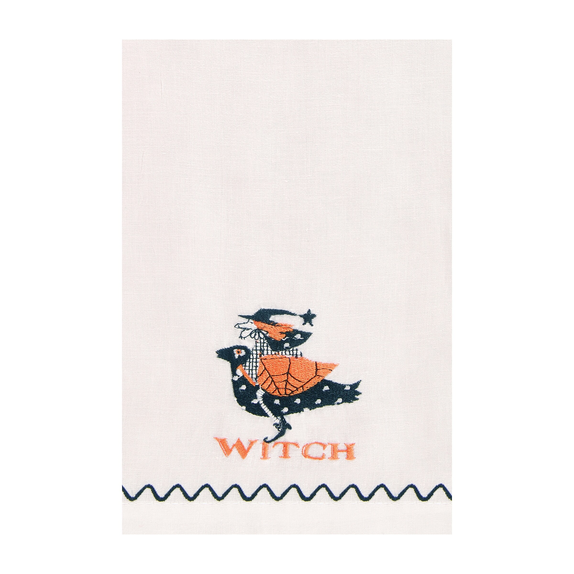 Witch Halloween Embroidered Towel