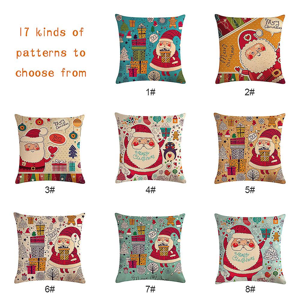 1pc Christmas Decorations For Xmas Pillowcase Santa Claus Pillow Cover Cushion Home Decor  8