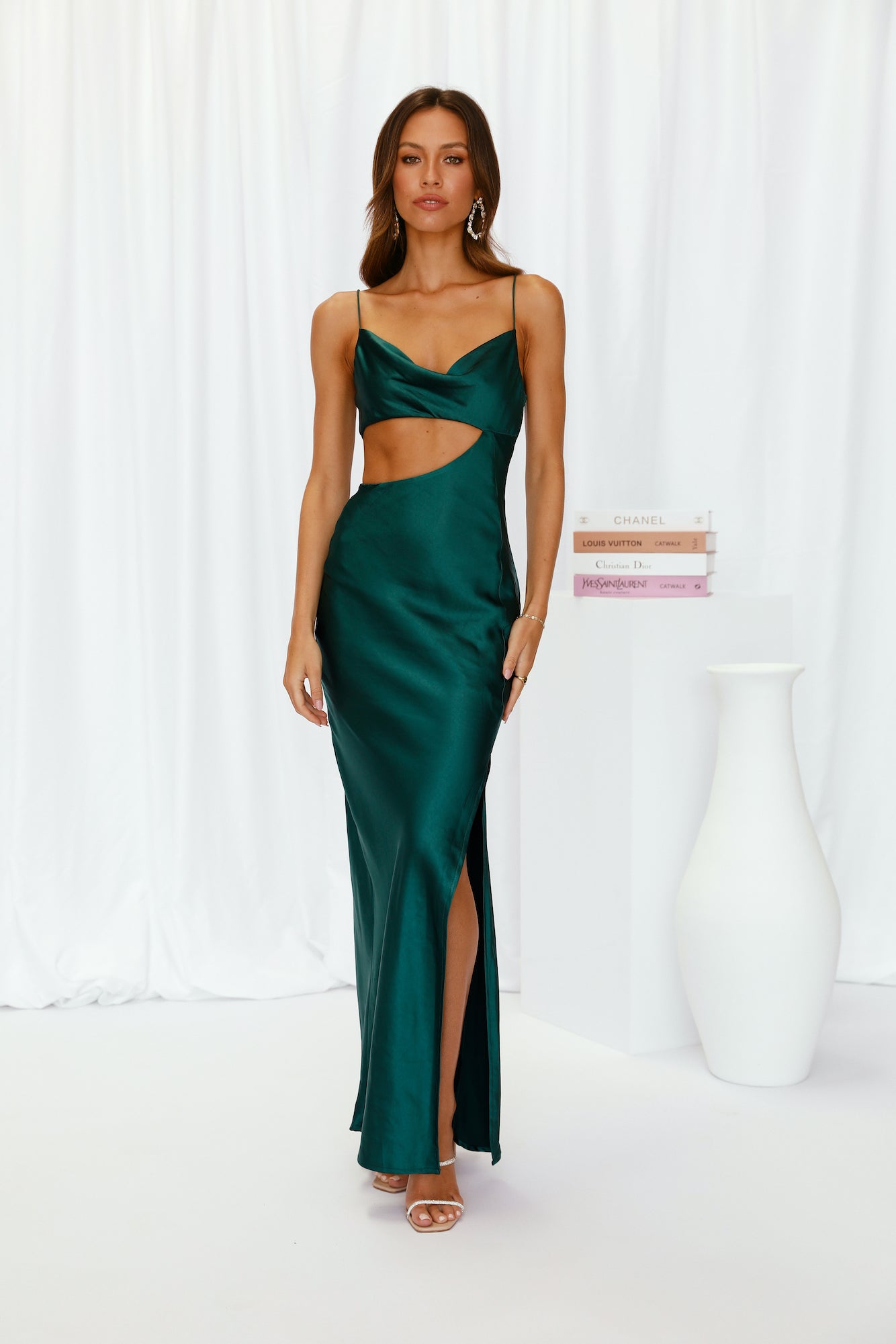 Oceanic Eyes Maxi Dress Dark Green