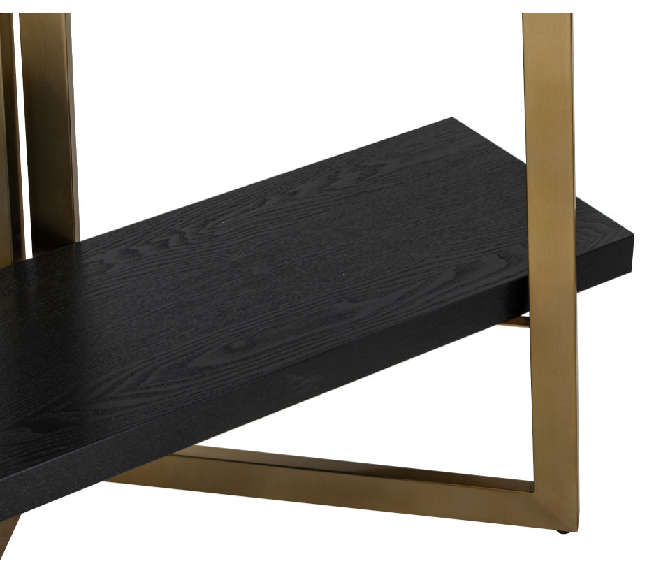 Black 4 Shelf Wooden Bookcase  Liang  ampEimil Andaz   Contemporary   Bookcases   by Oroa   Distinctive Furniture  Houzz