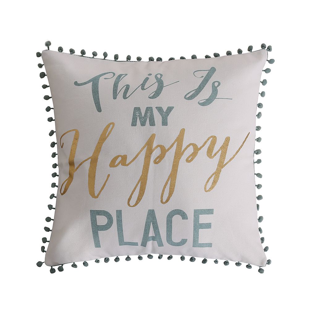 Olympia This is My Happy Place Throw Pillow