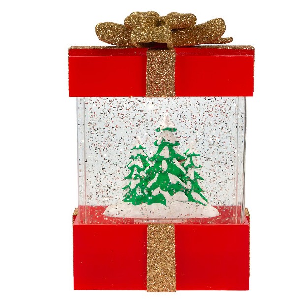 Kurt Adler Kurt Adler 7 inch Battery operated The Child And Tree Water Musical Gift Box Table Piece