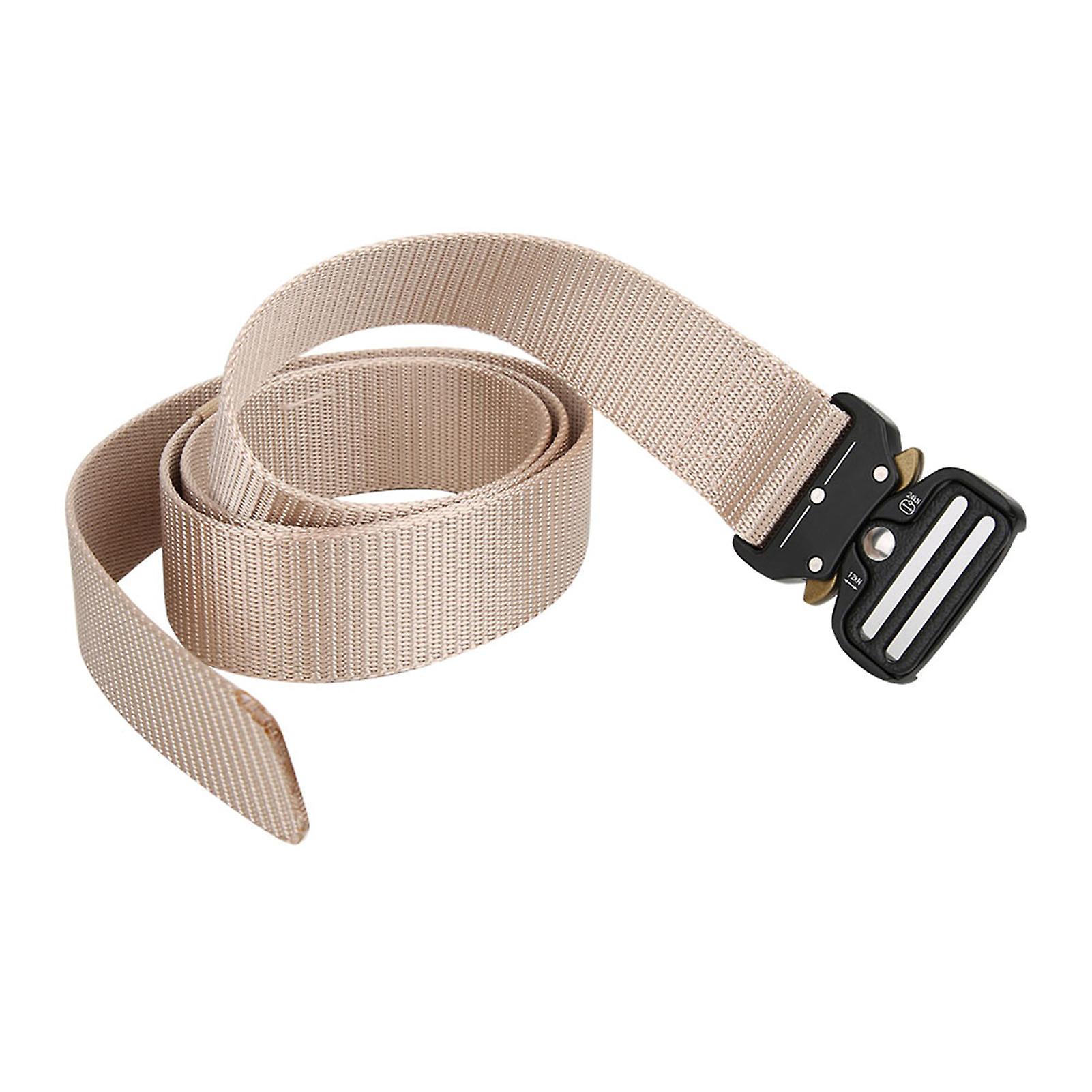 Nylon Outdoor Multifunction Rescue Rappelling Downhill Military Waist Belt Heavy Duty(khaki )