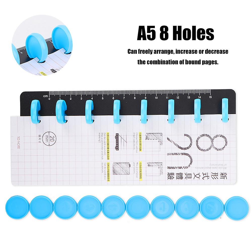 Mushroom Notebook Marking Punching Accessories Ruler   Mushroom Buckle (a5 8 Holes)