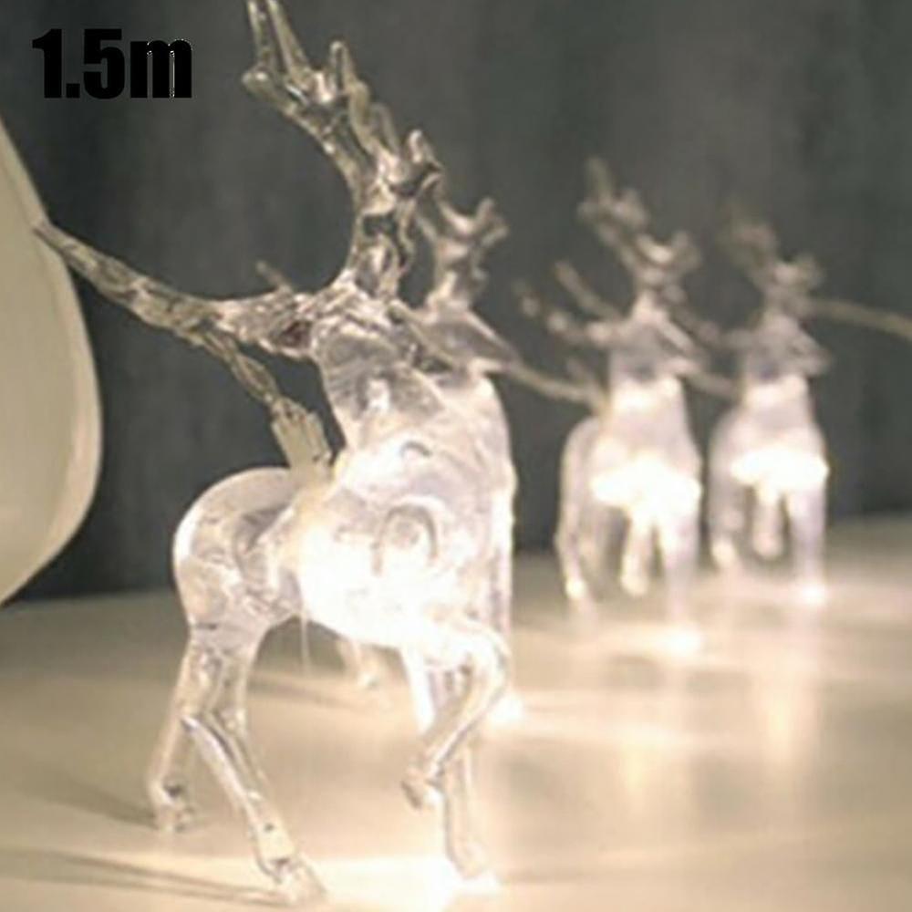 Christmas Reindeer String Fairy Lamp Xmas Tree Ornament Led Light Decor