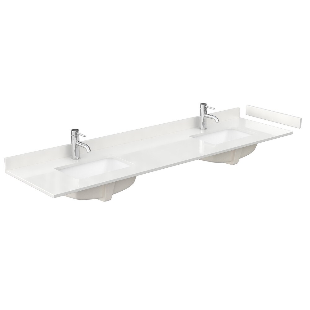 Deborah 80 inch Double Vanity  Quartz Top  24 inch Mirrors