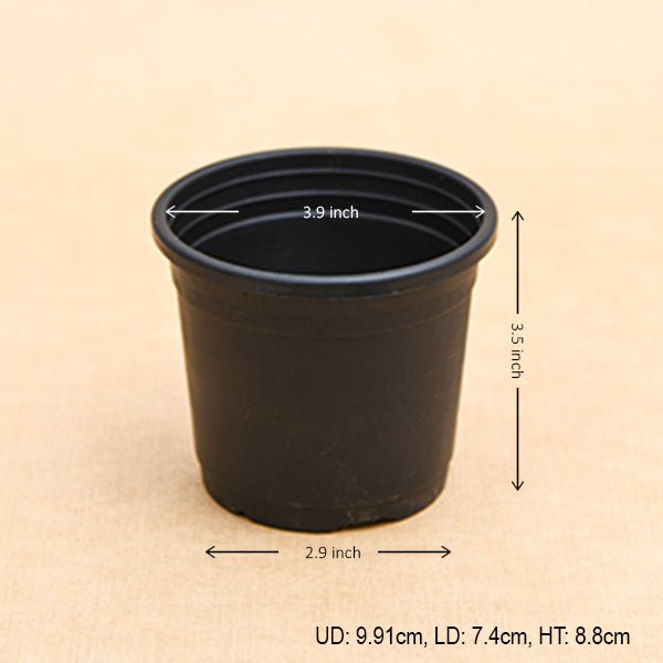 4 inch (10 cm) Grower Round Plastic Pot