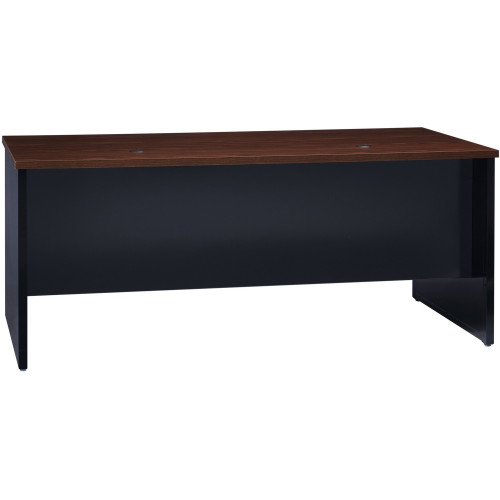 Lorell Walnut Laminate Commercial Steel Desk Series Pedestal Desk - 2-Drawer (79149)