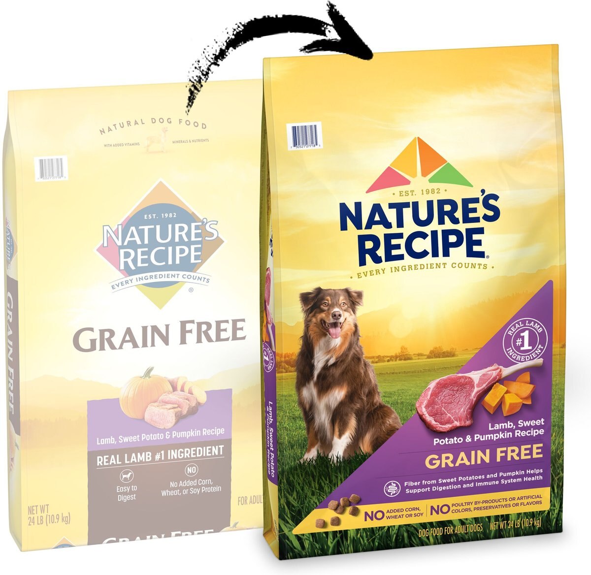 Nature's Recipe Grain-Free Lamb， Sweet Potato and Pumpkin Recipe Dry Dog Food